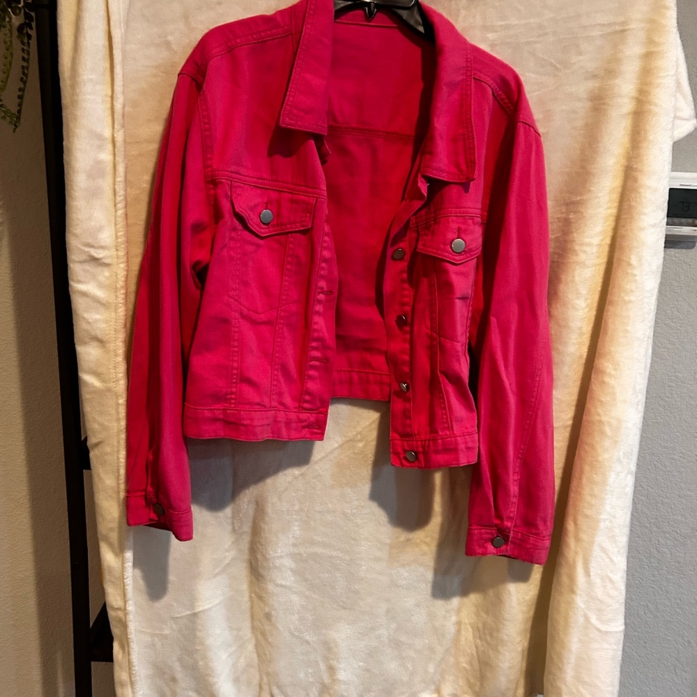Women's Pink Denim Jacket